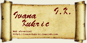 Ivana Kukrić vizit kartica